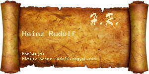 Heinz Rudolf névjegykártya